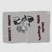 Funny Mountain Man 🏔️ Comical Hillbilly Golfhandtuch (Horizontal)