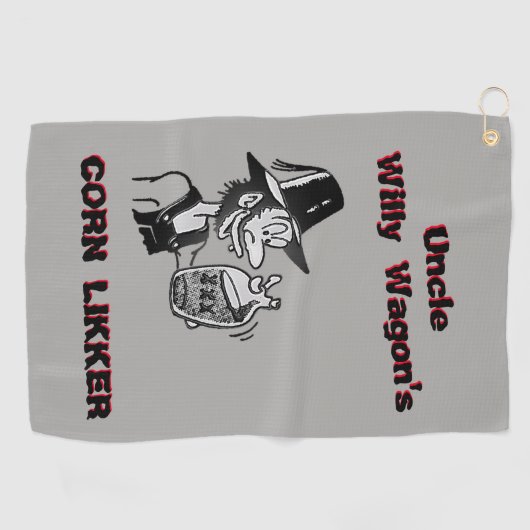 Funny Mountain Man 🏔️ Comical Hillbilly Golfhandtuch (Horizontal)