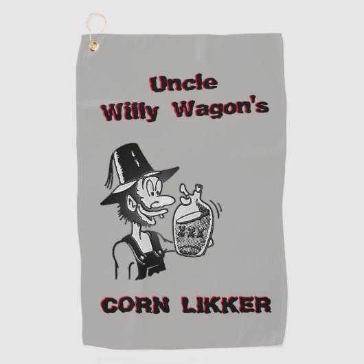 Funny Mountain Man 🏔️ Comical Hillbilly Golfhandtuch (Vorderseite)