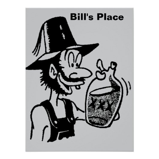 Funny Mountain Man 🏔️ Comical Hillbilly Name Poster (Vorderseite)