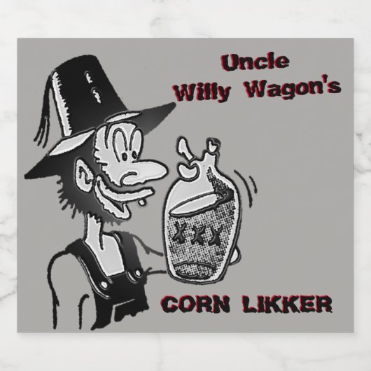 Funny Mountain Man Cool Liquor Flasche Etikett (Einzelnes Label)