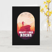 Funny Mountain Rocks Geology Wandergeschenk Karte (Gelbe Blume)