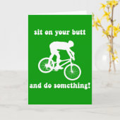 Funny Mountainbike Karte (Gelbe Blume)