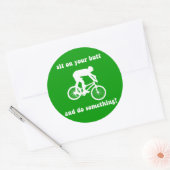 Funny Mountainbike Runder Aufkleber (Umschlag)