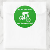 Funny Mountainbike Runder Aufkleber (Tasche)