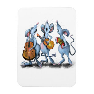 Funny Mouse Band Magnet Geschenk - Malerei