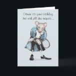 Funny Mouse Birthday Card Karte<br><div class="desc">Schöne Geburtstagskarte mit einer Maus in Kostüm</div>