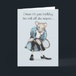 Funny Mouse Birthday Card Karte<br><div class="desc">Schöne Geburtstagskarte mit einer Maus in Kostüm</div>