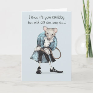Funny Mouse Birthday Card Karte
