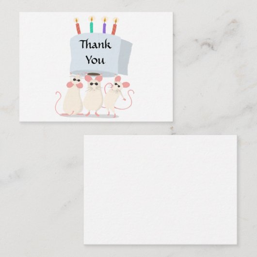 Funny Mouse Dankeschön Karte (Vorne/Hinten)