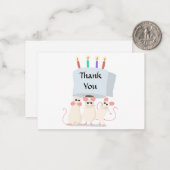 Funny Mouse Dankeschön Karte (Vorderseite/Rückseite Beispiel)