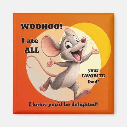 Funny Mouse Diet Magnet (Vorne)