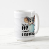 Funny Mouse Kaffee Tasse - 99% Keine Sorge Zitat (VorderseiteRechts)