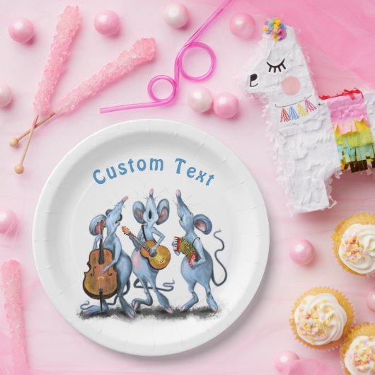 Funny Mouse Music Band Custom Text Paper Teller (Party)