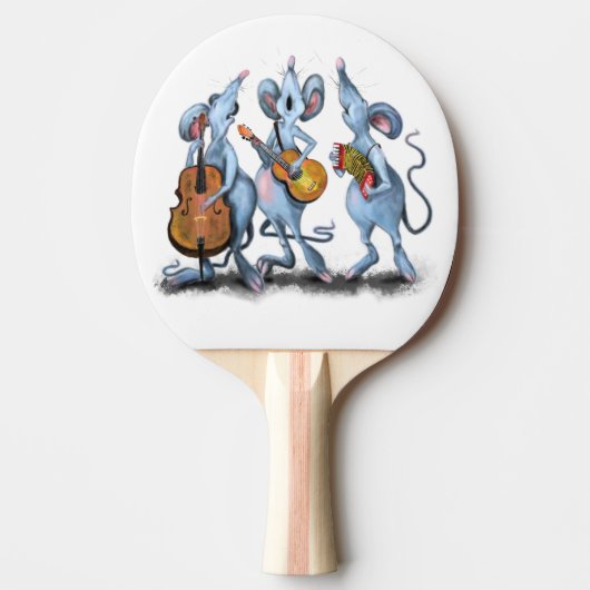 Funny Mouse Music Band Ping Pong Paddle Tischtennis Schläger (Vorderseite)
