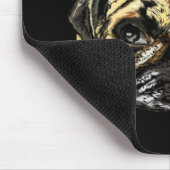 Funny Mouse Pad mit Mops Dog - Ihre Farben Mousepad (Ecke)