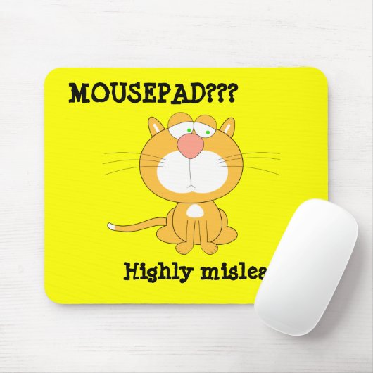 Funny Mousepad mit Sad Cat (Mit Mouse)