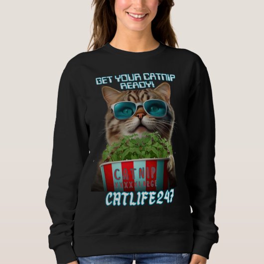 Funny Movie Cat Sweatshirt (Vorderseite)