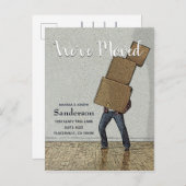 Funny Moving Boxen, die wir bewegt haben Ankündigungspostkarte (Vorne/Hinten)