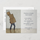 Funny Moving Boxes Neue Zuhause Ankündigungspostkarte (Vorne/Hinten)