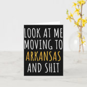 Funny Moving Out Of State Moving Away To Arkansas Karte (Gelbe Blume)