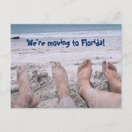 Funny Moving to Florida Adressenwechsel Ankündigungspostkarte