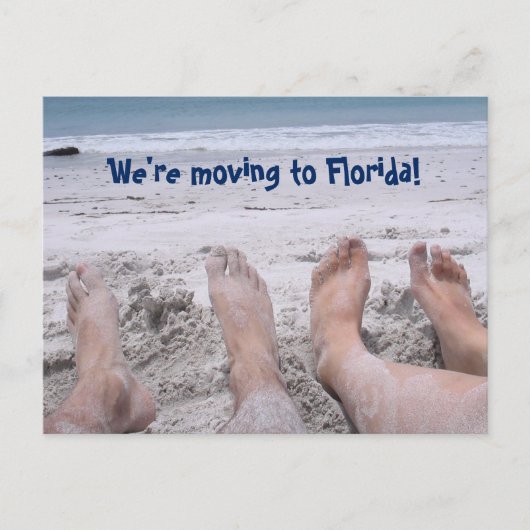 Funny Moving to Florida Adressenwechsel Ankündigungspostkarte (Vorderseite)