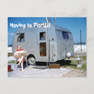 Funny Moving to Florida Anhänger Änderung der Adre Ankündigungspostkarte