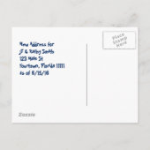 Funny Moving to Florida Anhänger Änderung der Adre Ankündigungspostkarte (Rückseite)