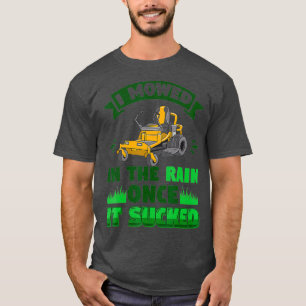 Funny Mowing Lawn Beer Vater Landscaping Mowed in T-Shirt