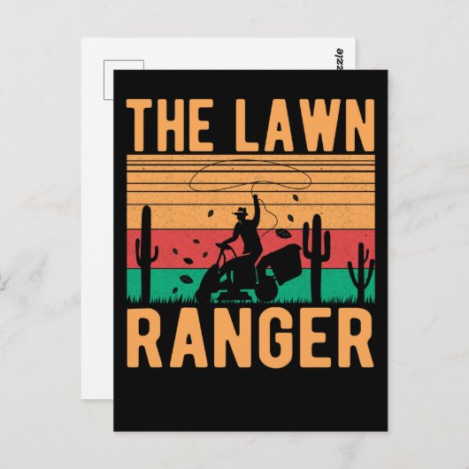 Funny Mowing Ranger Vater Grass Mower Postkarte (Vorne/Hinten)
