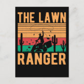 Funny Mowing Ranger Vater Grass Mower Postkarte (Vorderseite)
