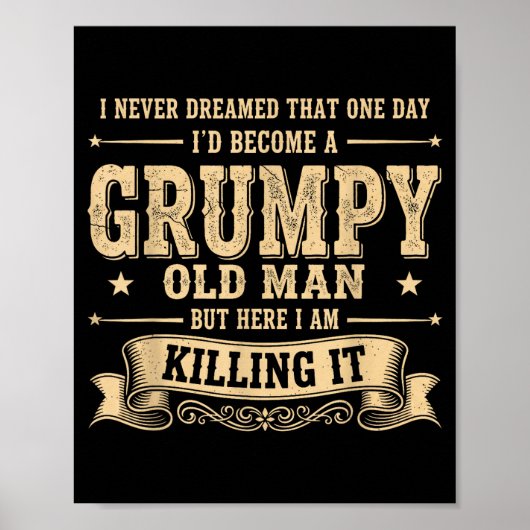 Funny Mpy Old Man Poster (Vorne)