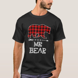 Funny Mr Bear Matching Familie Weihnachtsbär Rot T-Shirt