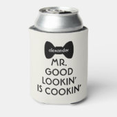 Funny Mr Good Looking Cooking Bowtie Kitchen Grill Dosenkühler (Kanne Rückseite)
