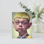 Funny "Mr. Handsome" Postkarte (Stehend Vorderseite)