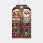 Funny Mr & Mrs. Christmas Geschenkanhänger (Vorderseite)