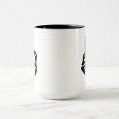 Funny Mr. und Mrs., Bride Skeleton Hand Wedding Ge Tasse (Zentrum)