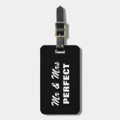 Funny Mr. und Mrs. Gepäckanhänger | Personalisiert (Vorderseite vertikal)