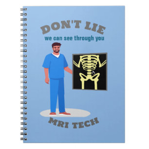 Funny MRI Tech Custom Radiology Specialty Notizblock