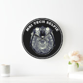 Funny MRI Tech Selfie Xray Large Clock Große Wanduhr (Zuhause)