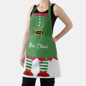 Funny Mrs Claus Christmas Green und Red Custom Schürze (InSitu)