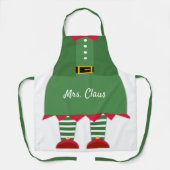 Funny Mrs Claus Christmas Green und Red Custom Schürze (Vorderseite)