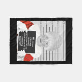 Funny Mrs. Claus Mugshot verhaftet Fleecedecke (Vorderseite (Horizontal))