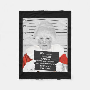 Funny Mrs. Claus Mugshot verhaftet Fleecedecke
