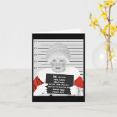 Funny Mrs. Claus Mugshot verhaftet Karte (Gelbe Blume)
