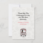 Funny Mrs. & Mr. Newlywed danke Ihnen Postcard (Rückseite)