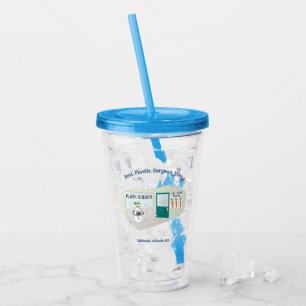Funny Ms Frosty auf Cartoon eines plastischen Chir Acryltrinkbecher