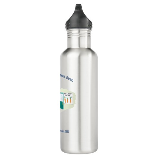 Funny Ms Frosty auf Cartoon eines plastischen Chir Edelstahlflasche (Rechts)