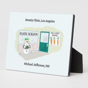 Funny Ms Frosty auf Cartoon eines plastischen Chir Fotoplatte